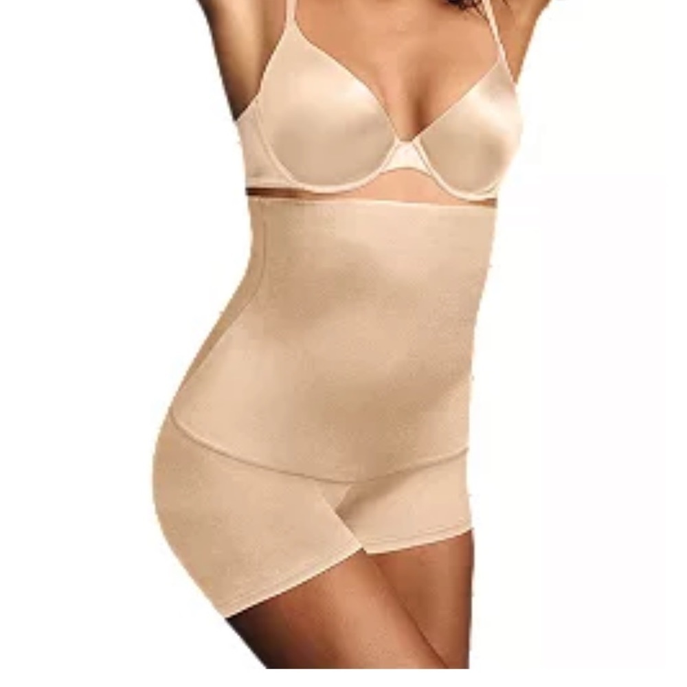 NEW Maidenform Control High Waist Boyshort FL2107 Nude Small NWT